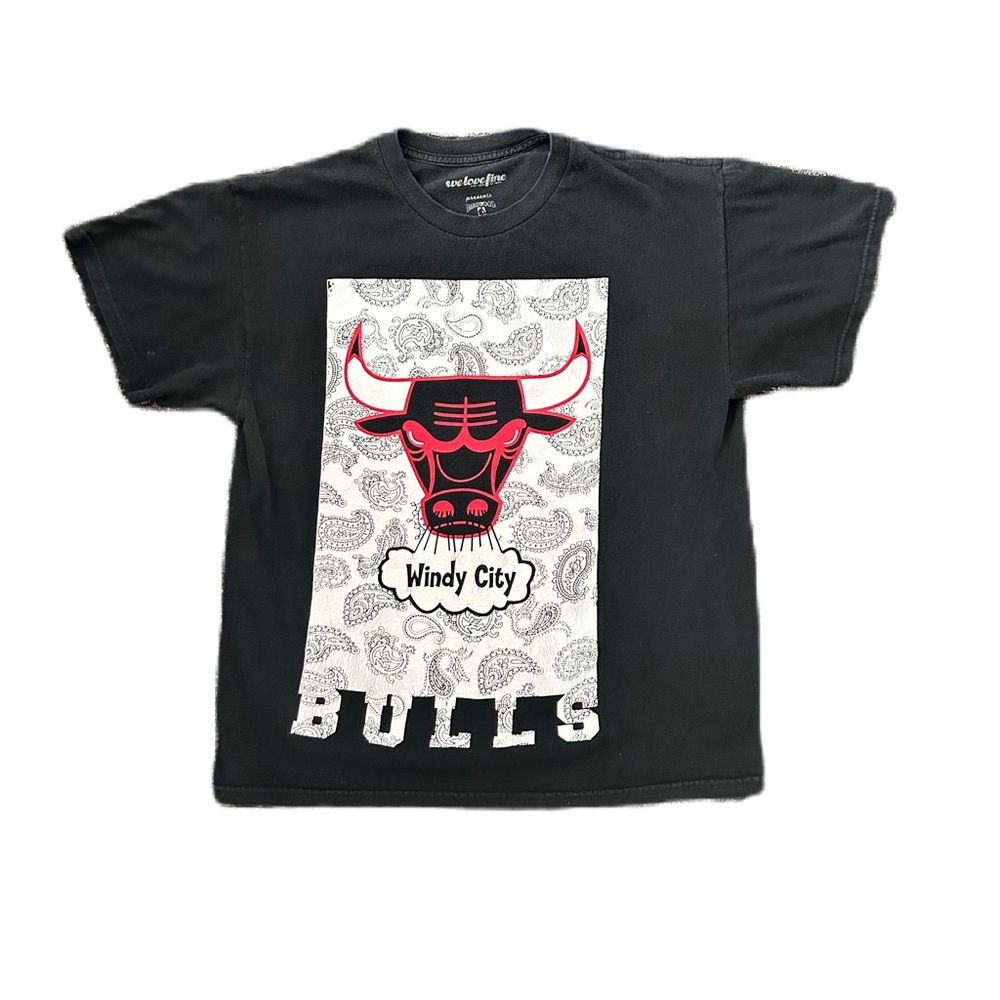 NBA Chicago Bulls Basketball Sportswear Fan Apparel Black T Shirt Men’s Size L